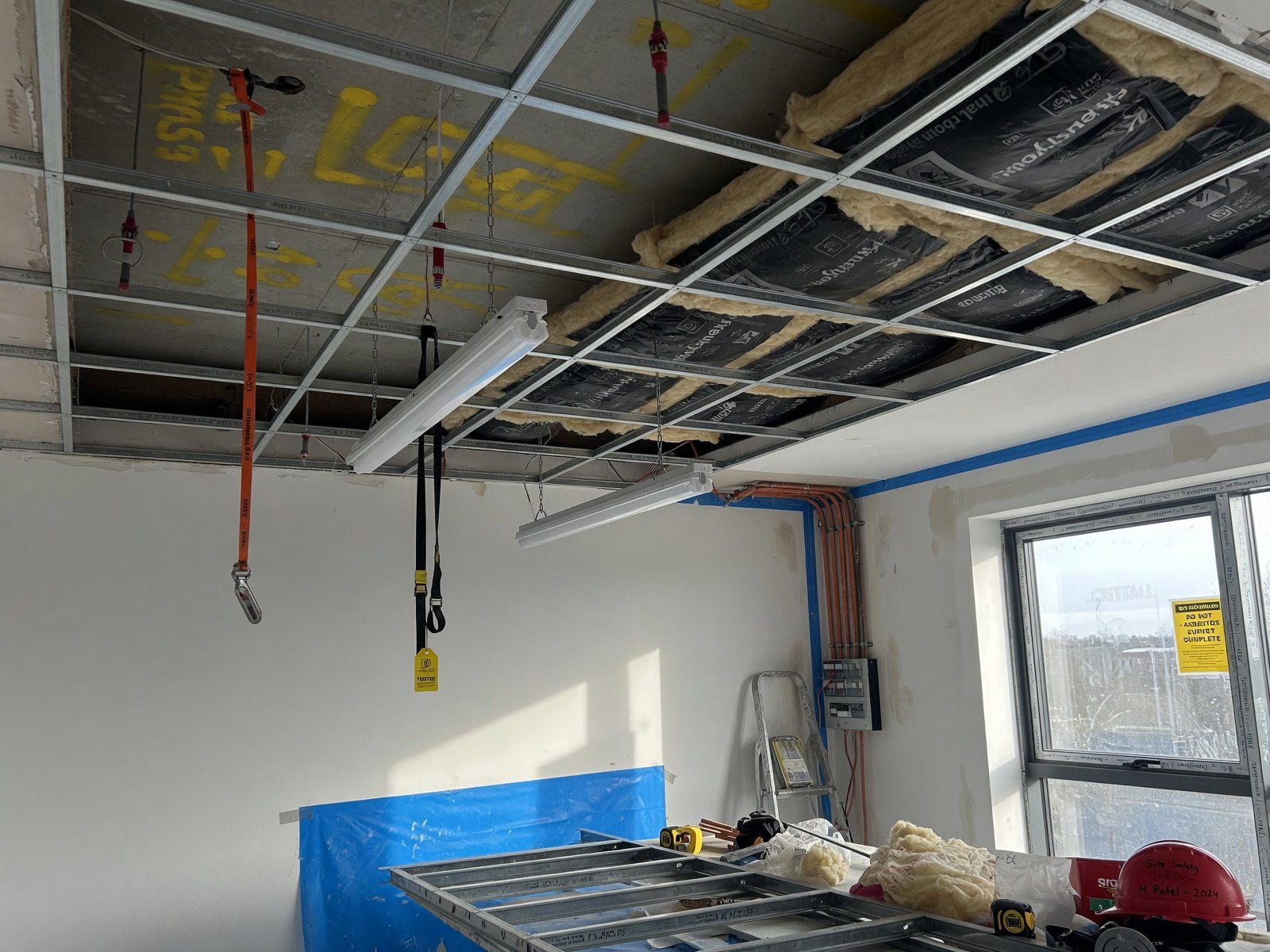 Commercial and industrial ceiling installation work